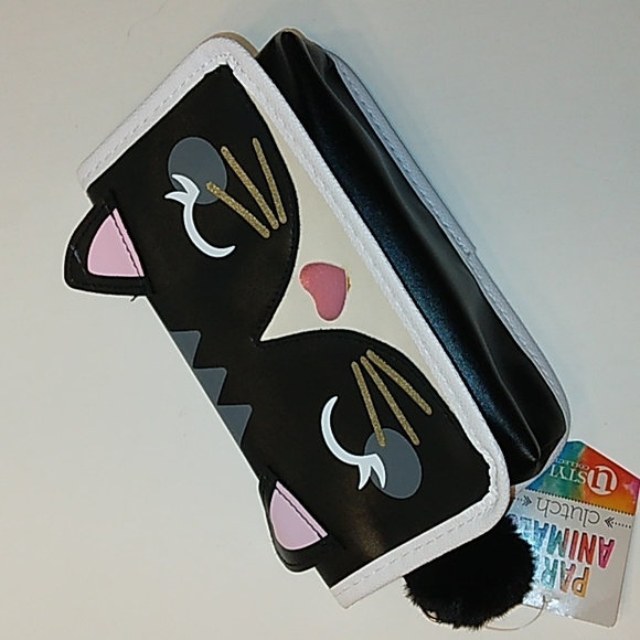 NWT Super Cute "Party Animals" Kitty Cat Clutch/cosmetic bag - Picture 7 of 12
